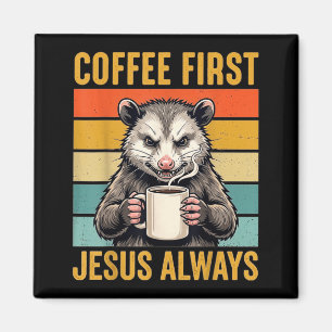 Imã Primeiro Café Jesus Presentes Engraçados Cristãos