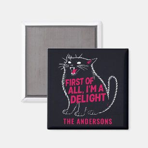 Imã Primeiro De Tudo Sou Um Delicioso Gato Preto Rugid
