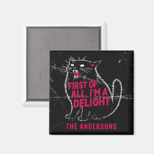 Imã Primeiro De Tudo Sou Um Delicioso Gato Preto Rugid