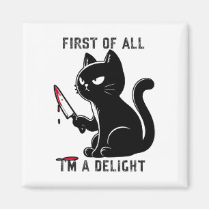 Imã Primeiro de tudo, sou um Feliz Homem-Gato Sarcásti