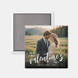 Imã Primeiro Dia de os namorados personalizado do Phot