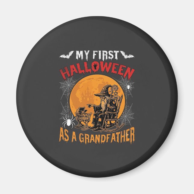 Imã Primeiro Halloween como Avô Feiticeiro Morcego Lua (Frente)
