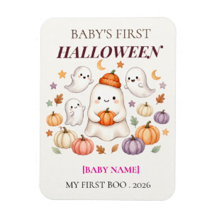 Ímã Primeiro Halloween do Bebê 2026 Personalizado Fofo