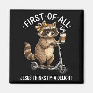 Imã Primeiro Jesus Acha Um Design De Guaxinim Encantad