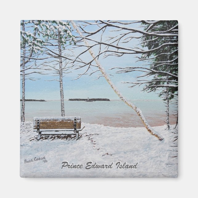 Imã Primeiro Magneto Quadrado de Neve (Frente)