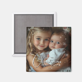 Imã Primeiro Natal Como Foto Da Irmã Grande