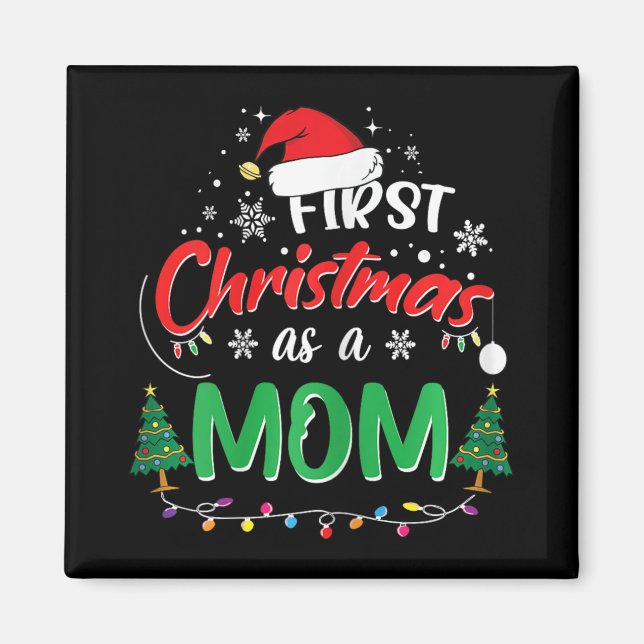Imã Primeiro Natal como Mãe Nova Mamãe 1º Natal (Frente)