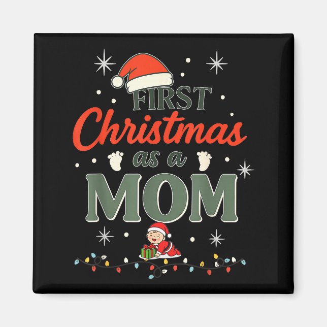 Imã Primeiro Natal como Mãe Novo Feriado de Natal da M (Frente)