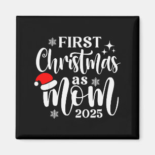 Imã Primeiro Natal como Mamãe 2025 Snowflake Xmas Famí