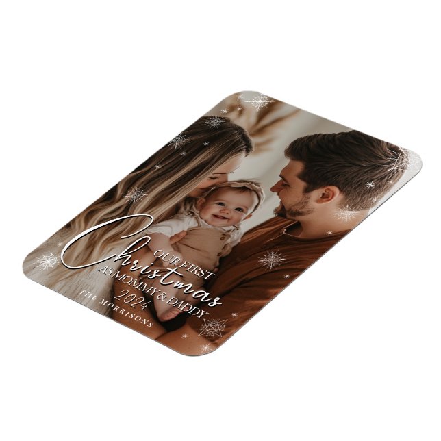 Ímã Primeiro Natal como Pais - Imagem Flexível (Left Side)