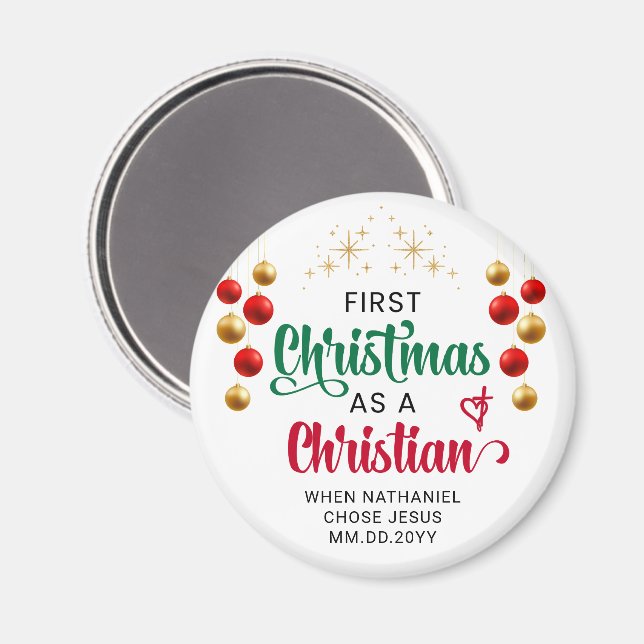 IMÃ PRIMEIRO NATAL COMO UM NOVO CRISTÃO (Front/Back)