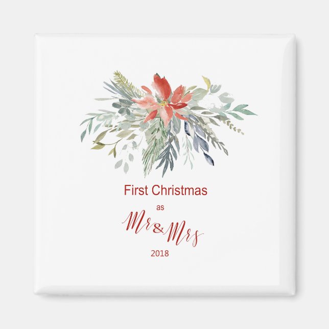 Imã Primeiro Natal Juntos como Sr. e Sra. (Frente)