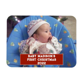 Ímã Primeiro Natal Personalizado do Bebê