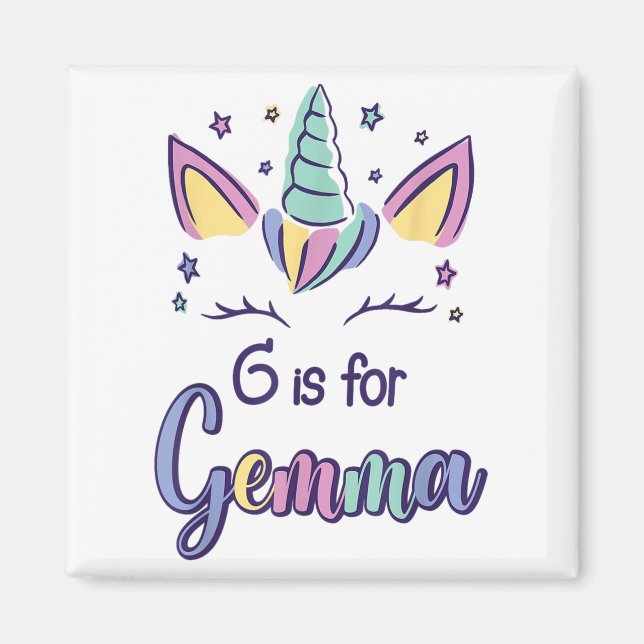 Imã Primeiro Nome Gemma D G É Para Gemma  (Frente)