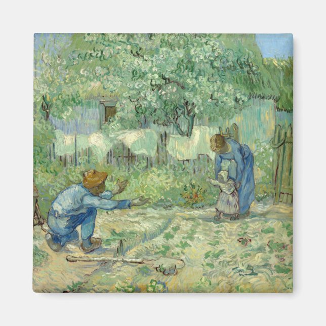 Imã Primeiros passos, após Millet por Vincent Van Gogh (Frente)