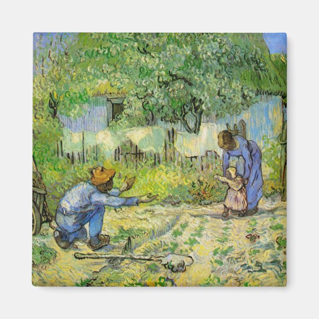 Imã Primeiros passos de Vincent van Gogh (Frente)