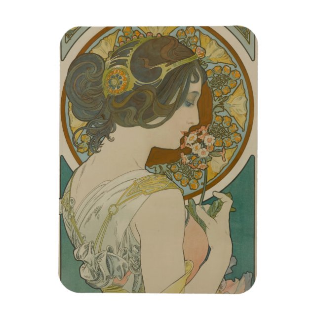 Ímã Primrose por Alphonse Mucha (1899) (Vertical)