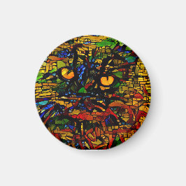 Imã Prin de arte colorida de gatos do mosaico