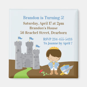 Imã Prince Convite de aniversário Magnet