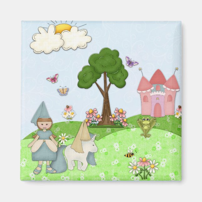 Imã Princesa - Cabelo castanho (Frente)