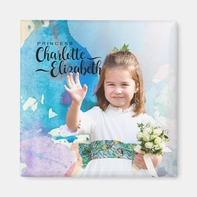 Imã Princesa Charlotte Elizabeth 6 Birthday Magnet (Frente)