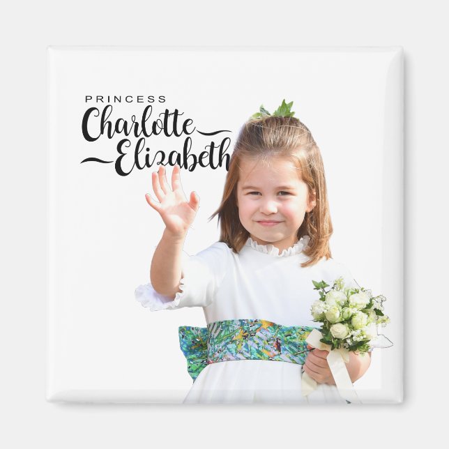Imã Princesa Charlotte Elizabeth 6 Birthday Magnet (Frente)