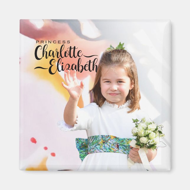 Imã Princesa Charlotte Elizabeth 6 Birthday Magnet (Frente)