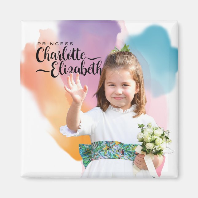 Imã Princesa Charlotte Elizabeth 6 Birthday Magnet (Frente)