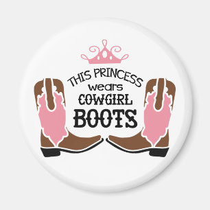 Imã Princesa Cowgirl Botas de Cowboy Fofas Amante de C