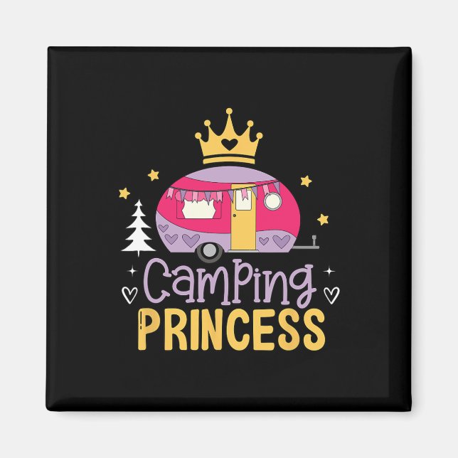 Imã Princesa de Acampamento Aventureira ao Ar Livre Ex (Frente)