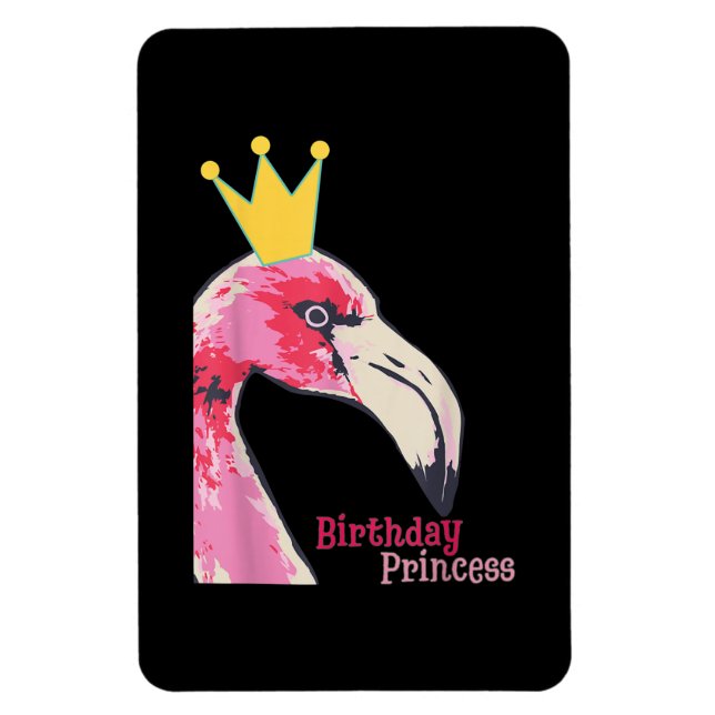 Ímã Princesa de aniversário Flamingo | Flamingo-Cute (Vertical)