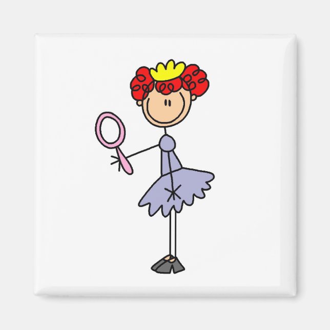 Imã Princesa de Cabelo Vermelho (Frente)