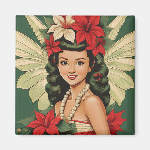 Imã Princesa de Natal Tropical de Retro