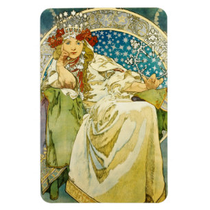 Ímã Princesa Jacinto Arte Nouveau de Alphonse Mucha
