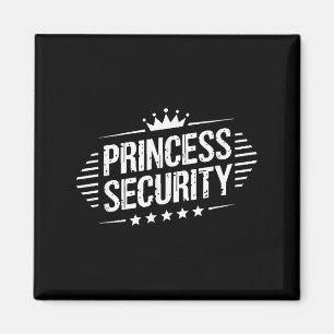 Imã Princesa Security Boys Brother Retro Birthday Pai