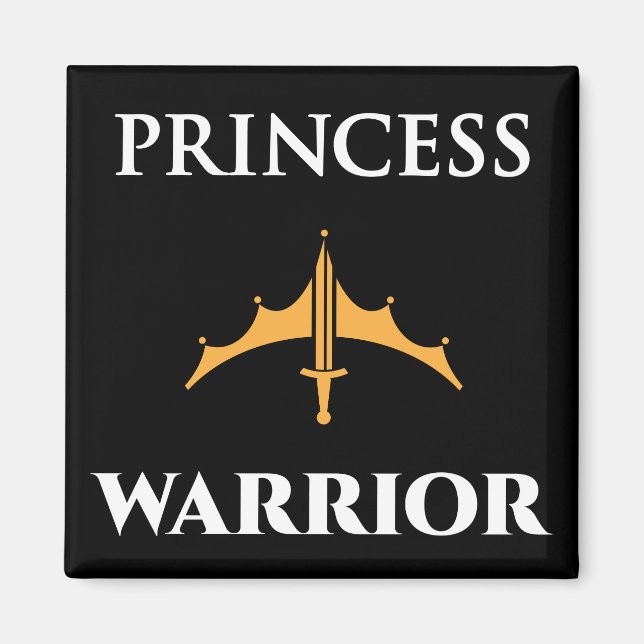 Imã Princesa Warrior Black Magnet (Frente)