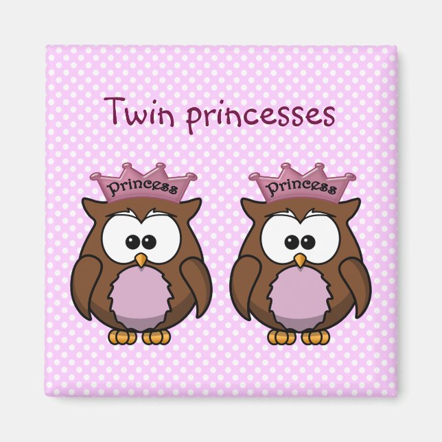 Imã princesas de coruja gêmea (Frente)