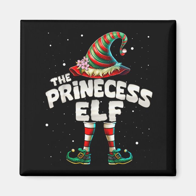 Imã Princess Elf Family Matching Group Christmas Girls (Frente)