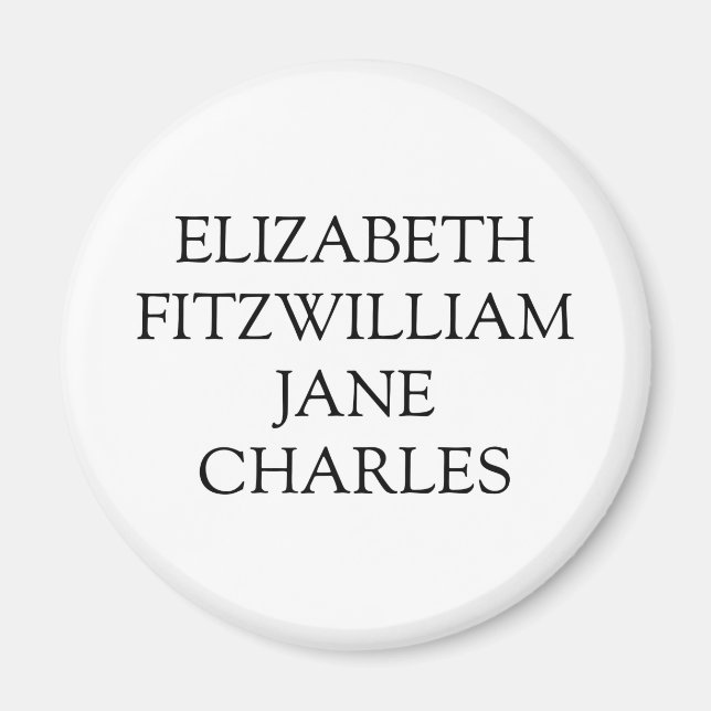 Imã Principais caracteres do Orgulho e Preconceito (Frente)