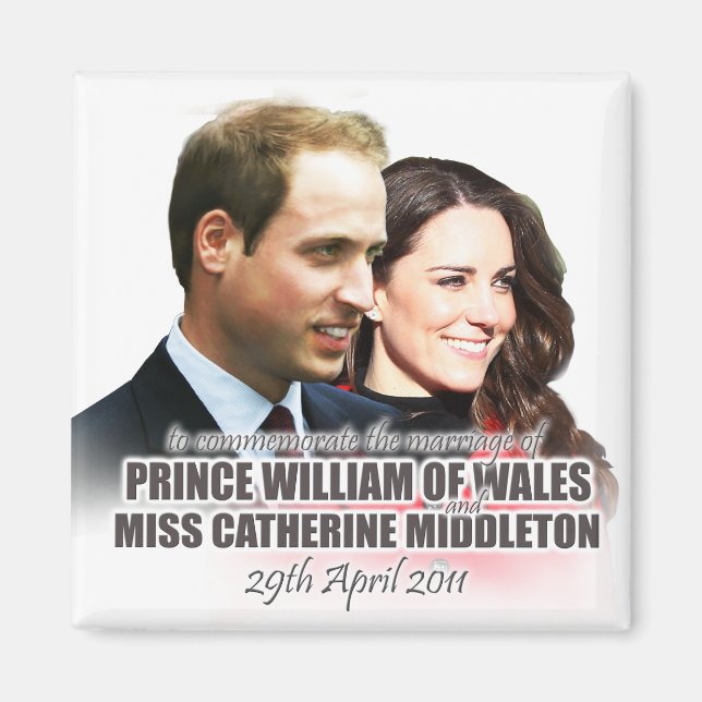 Imã Príncipe William & Kate Royal Wedding Magnet (Frente)