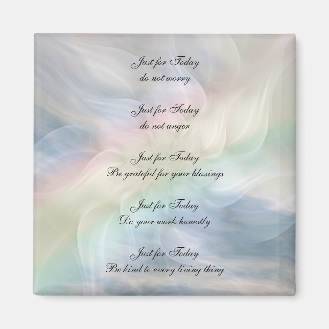 Imã Princípios Reiki Rainbow Mandala design (Frente)