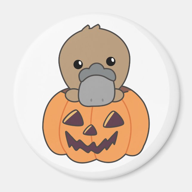 Imã Prípus Em Pumpkin Doce Animais Feliz Dia das Bruxa (Frente)