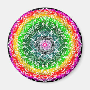 Imã Prism Arco-Íris Mandala    