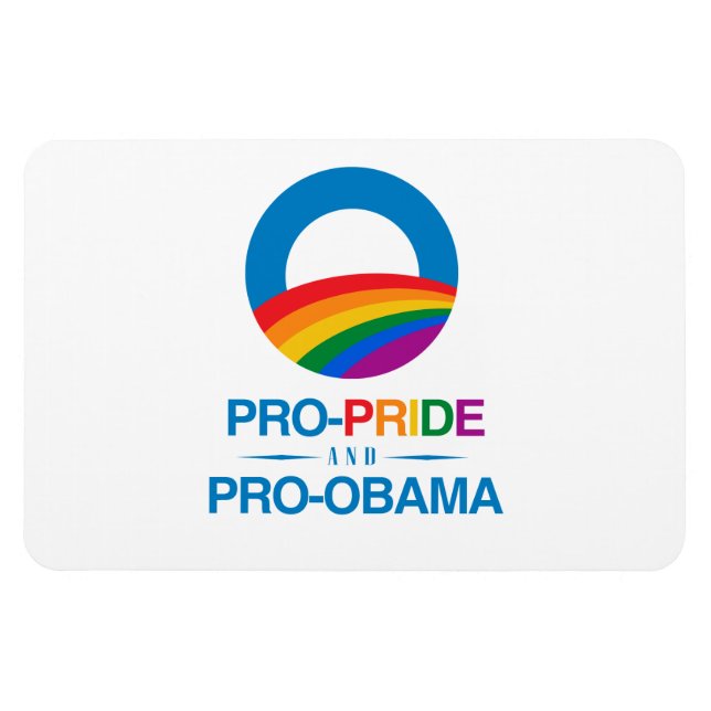 Ímã Pro-Pride e Pro-Obama (Horizontal)