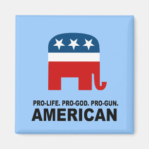Imã Pro-vida. Pro-Deus. Americano da Pro-Arma