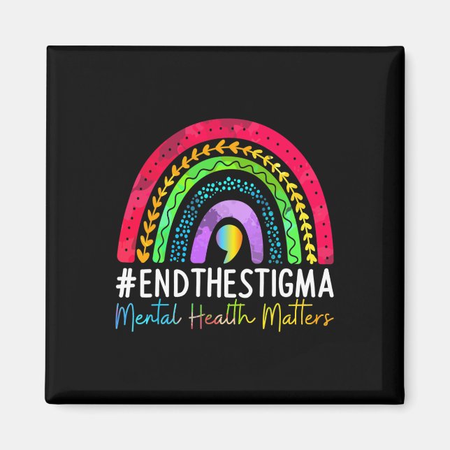 Imã Problemas Acabam Com O Estigma Rainbow Boho 1 (Frente)