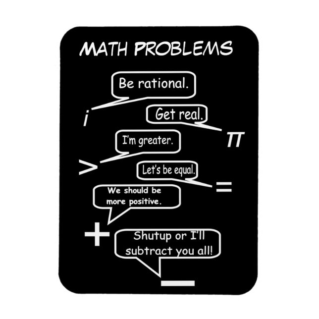 Ímã Problemas Engraçados De Matemática (Vertical)