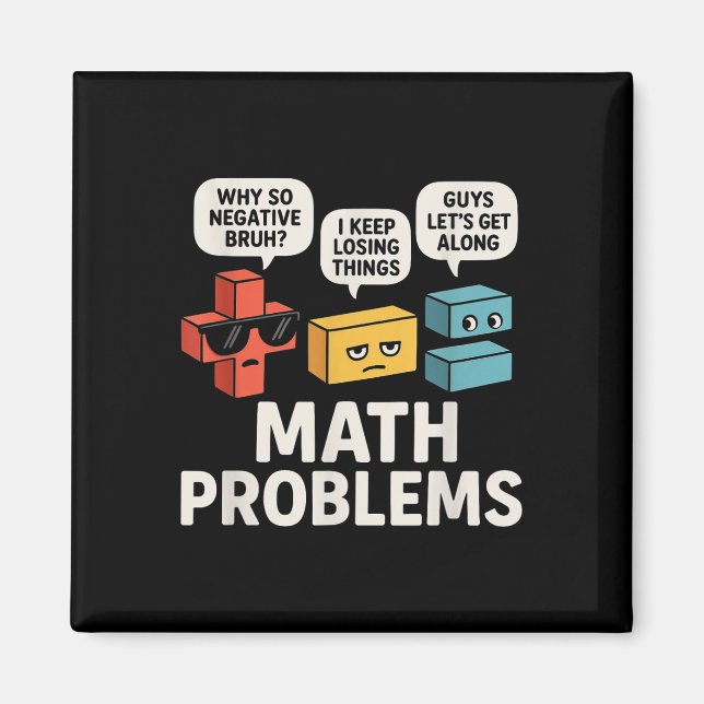 Imã Problemas Matemáticos Símbolos Engraçados Professo (Frente)