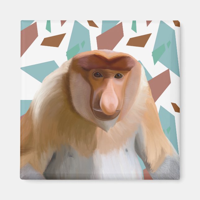 Imã Proboscis Espécies Ameaçadas por Macacos (Frente)