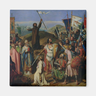 Imã Procissão dos cruzados em torno de Jerusalem
